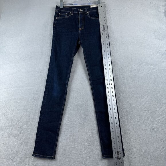 Rag & Bone Justin Skinny Jeans Womens Size 27 Mid Rise Denim W1213K520 Blue - Picture 11 of 12